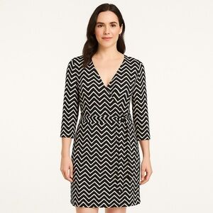 Talbots Chevron Faux Wrap Dress